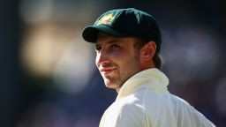 SYDNEY, AUSTRALIA - JANUARY 04: Phillip Hughes of Australia looks on during day two of the Second Test match between Australia and Pakistan at the Sydney Cricket Ground on January 4, 2010 in Sydney, Australia. (Photo by Ryan Pierse/Getty Images)