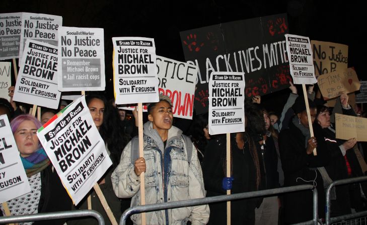 Others marched along Whitehall, past Downing Street -- home of the Prime Minister -- to Parliament Square and New Scotland Yard, headquarters of the Metropolitan Police, before dispersing peacefully.
