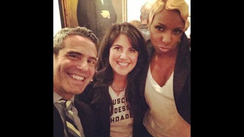 Television personality Andy Cohen <a href="http://instagram.com/p/vFNH3SnwWJ/" target="_blank" target="_blank">posted this selfie</a> with Monica Lewinsky, center, and "Real Housewives of Atlanta" star NeNe Leakes on Thursday, November 6. They were celebrating Cohen's latest book, "The Andy Cohen Diaries," at the home of CNN's Anderson Cooper. Cohen is an executive producer on "The Real Housewives" franchise.
