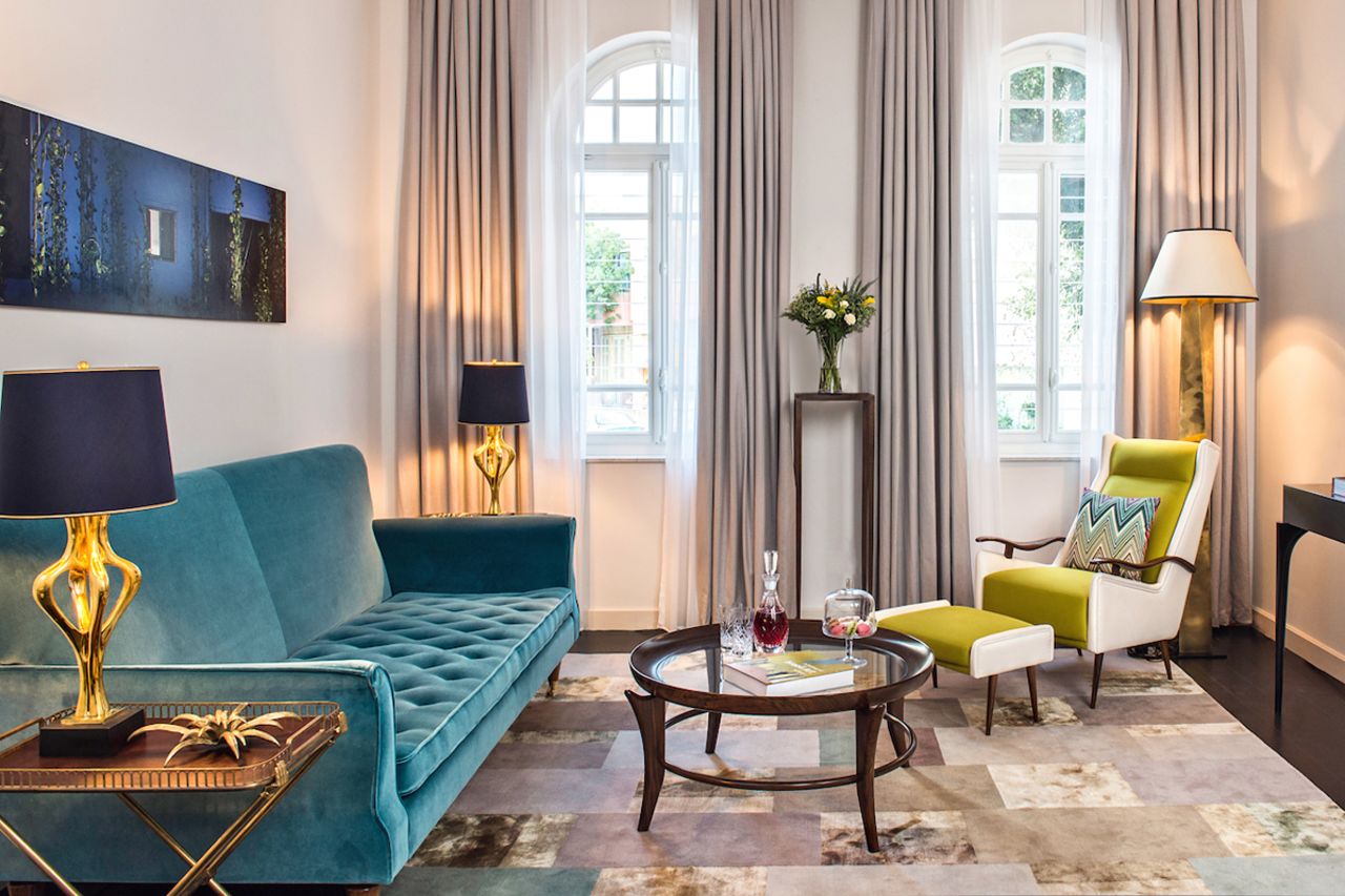 The Norman makes good use of Tel Aviv, Israel's celebrated Bauhaus architecture. In this case, two buildings decked out in classic furnishing with splashes of punchy colors.