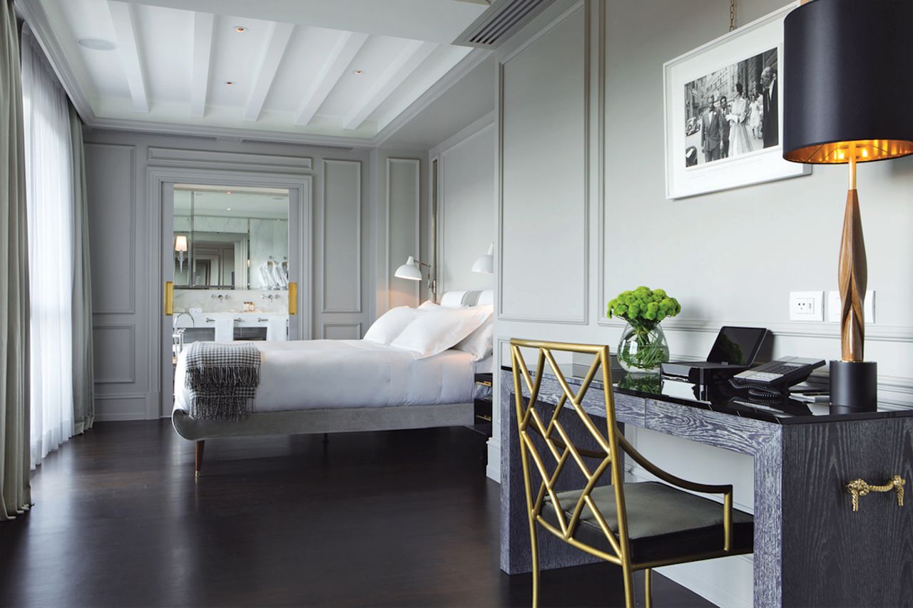 Portrait Firenze in Florence, Italy, features interiors inspired by 1050's Italian haute couture. Guests are privy to privileges at the boutiques and special tours of Vasari Corridor.