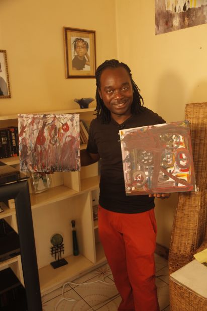 Elson Kambalu is one of Malawi's leading artists. Passionate about creativity, he spends much of his time outside of painting to help manage other artists and inspiring the youth of his homeland to think creatively. 