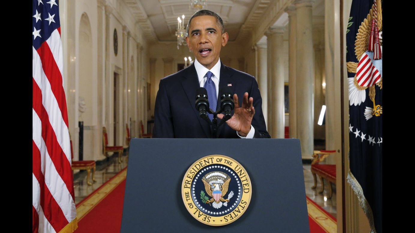 <strong>November 20:</strong> U.S. President Barack Obama announces executive actions on the country's immigration policy during <a href="http://www.cnn.com/2014/11/20/politics/obama-immigration-speech/index.html">a nationally televised address</a> at the White House. Obama is ordering the most sweeping overhaul of the immigration system in decades, despite Republican claims he is acting illegally by moving unilaterally to shield 5 million undocumented immigrants. Obama rejected accusations by conservatives that he is offering a free pass to undocumented immigrants and warned in a prime-time address that he would bolster border security and make it harder for unauthorized outsiders to get into the country.