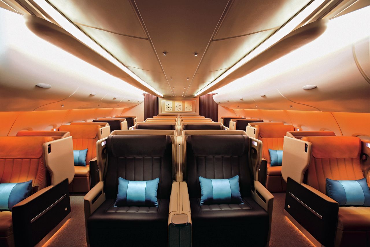 Singapore Airlines lands at sixth place in AirlineRating.com's top 10. The airline's business class features an inclined-flat seat (with a gentle 8-degree incline) and a fixed back shell that offers enhanced privacy.