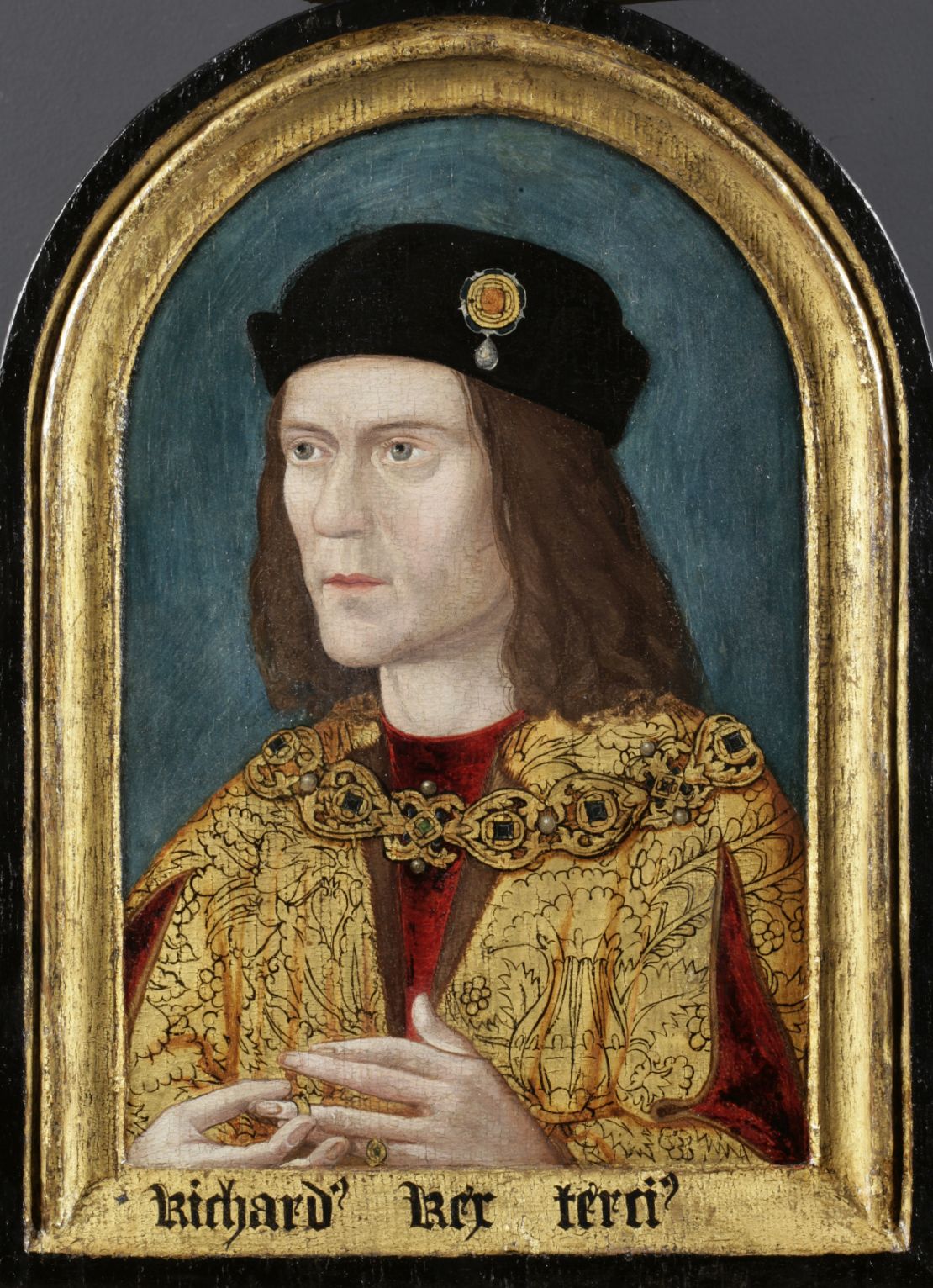Tests suggest Richard III had blue eyes and -- at least as a child -- blond hair; this portrait is likely to be most accurate.