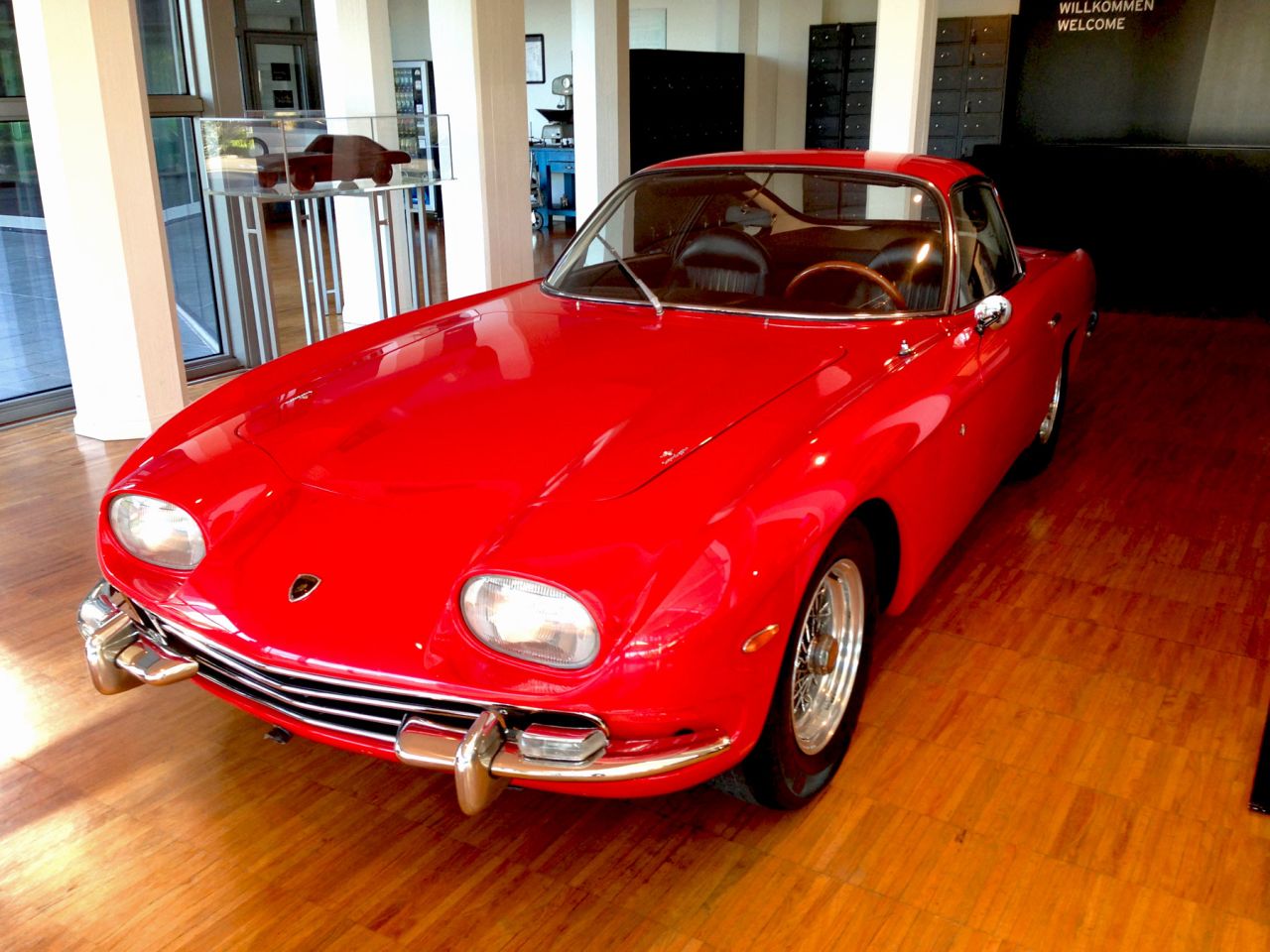 A 1964 Lamborghini 350 GT at the automaker's Museum in Sant'Agata Bolognese in the heart of Italy's "Motor Valley."