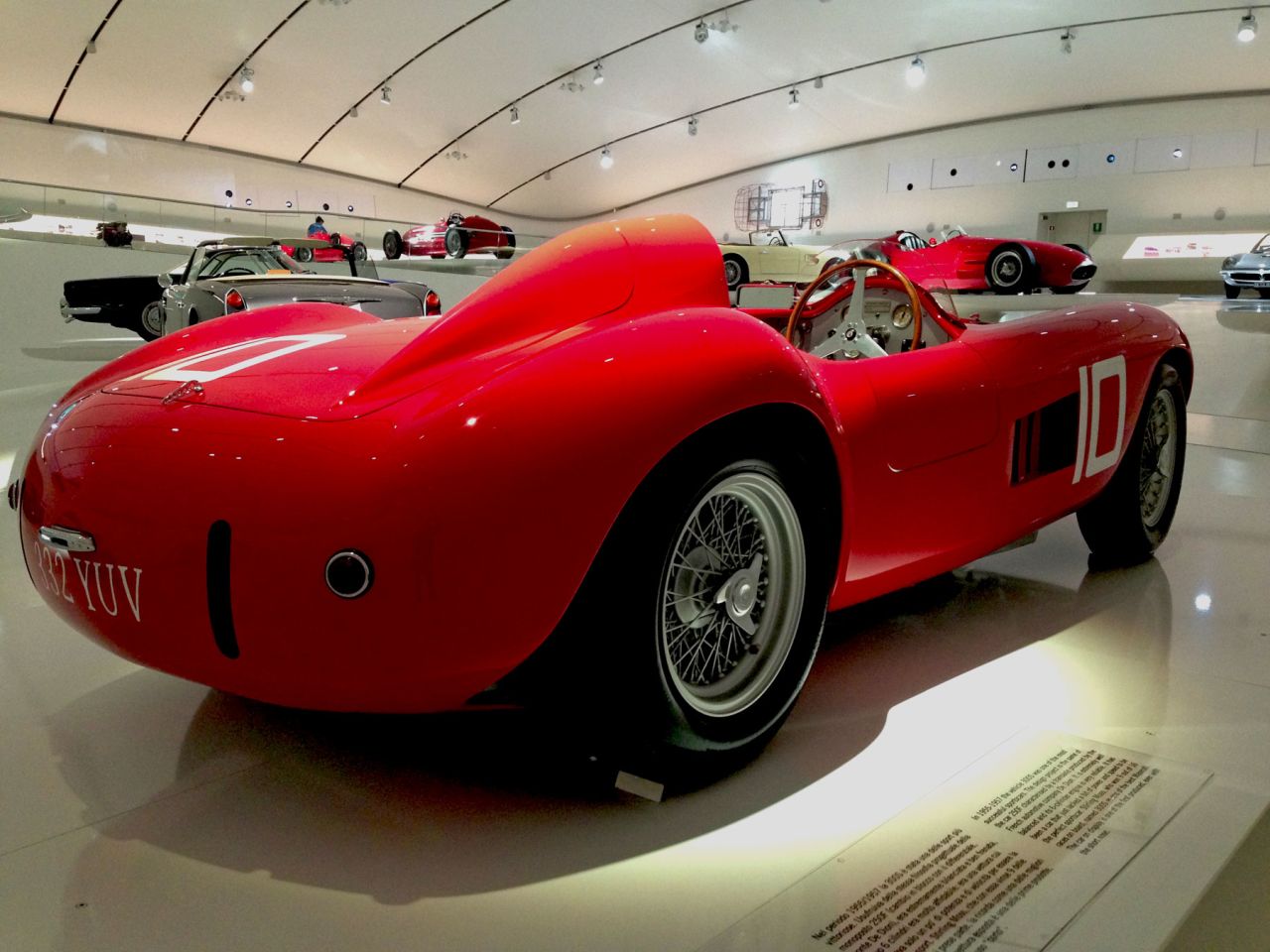 A 1955 Maserati 300 S at the Enzo Ferrari Museum. The museum is, until January 2015, given over to an exhibition of 100 years of Maserati.
