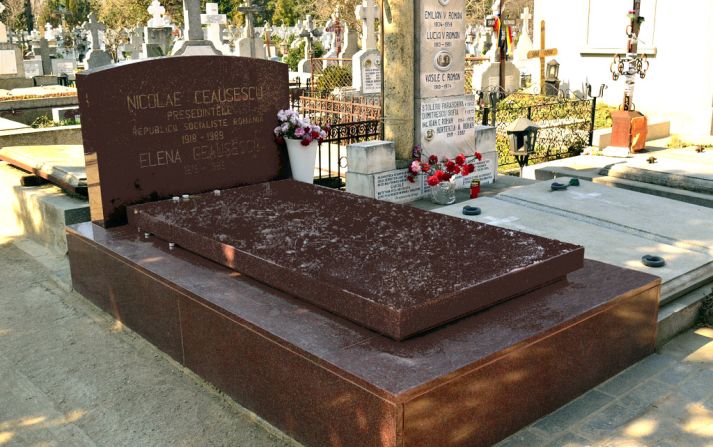 The remains of the Ceausescus were disinterred in 2010 and reburied at the request of their son Valentin.