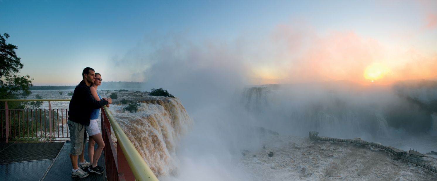 Have the thunderous waters all to yourself: guests of the <a href="http://www.travelandleisure.com/travel-guide/iguassu-falls/hotels/hotel-das-cataratas" target="_blank" target="_blank">Hotel das Cataratas</a> ($$$), on the Brazilian side, can access the viewing platforms after the park closes -- no rangers, no other people.