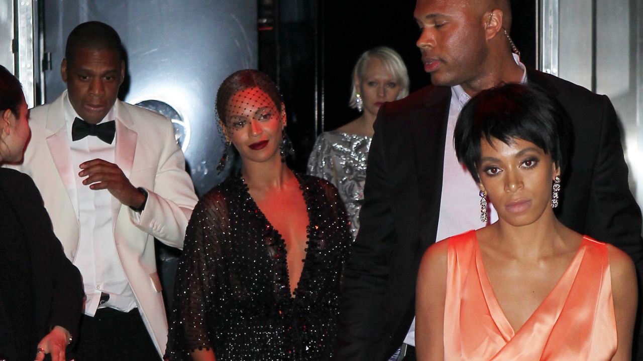 <strong>May 5:</strong> Rapper Jay Z, at left in the white jacket, and his sister-in-law Solange Knowles, at right in the orange dress, reportedly had an altercation at New York's Standard Hotel. Security camera footage that appeared on TMZ didn't tell the whole story, but there are <a href="http://www.cnn.com/2014/05/13/showbiz/gallery/jay-z-solange-beyonce/index.html">plenty of pictures of the two leaving the party</a> along with Jay Z's wife, Beyonce. 