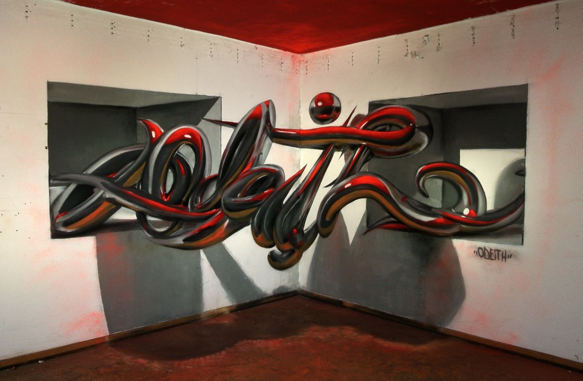 <strong>Odeith </strong><br /><br />The Lisbon-dweller has painted large-scale murals for Shell, Coca-Cola, Samsung and Portuguese football champions Benfica, but his personal projects -- often appearing to cut through a 90˚ corner and hang in midair -- have won the biggest praise online.