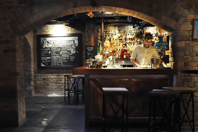 "It really was a storeroom," says the bar manager. "It wasn't until after the big flood in 2011 that we renovated the place into an underground bar."