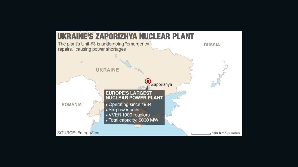 The country's energy minister said Wednesday that no one is in danger of radiation from the plant in southeastern Ukraine.