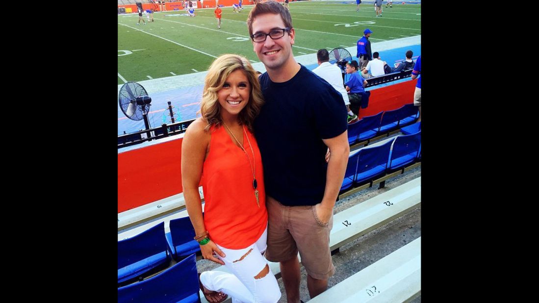 Repeat after us: Football games are not the place to wear heels. Besides being uncomfortable, they scream "trying too hard," said University of Florida fan Abbey King, left. "You can achieve a classy/casual look without them, and stay comfortable throughout the entire day," she said.