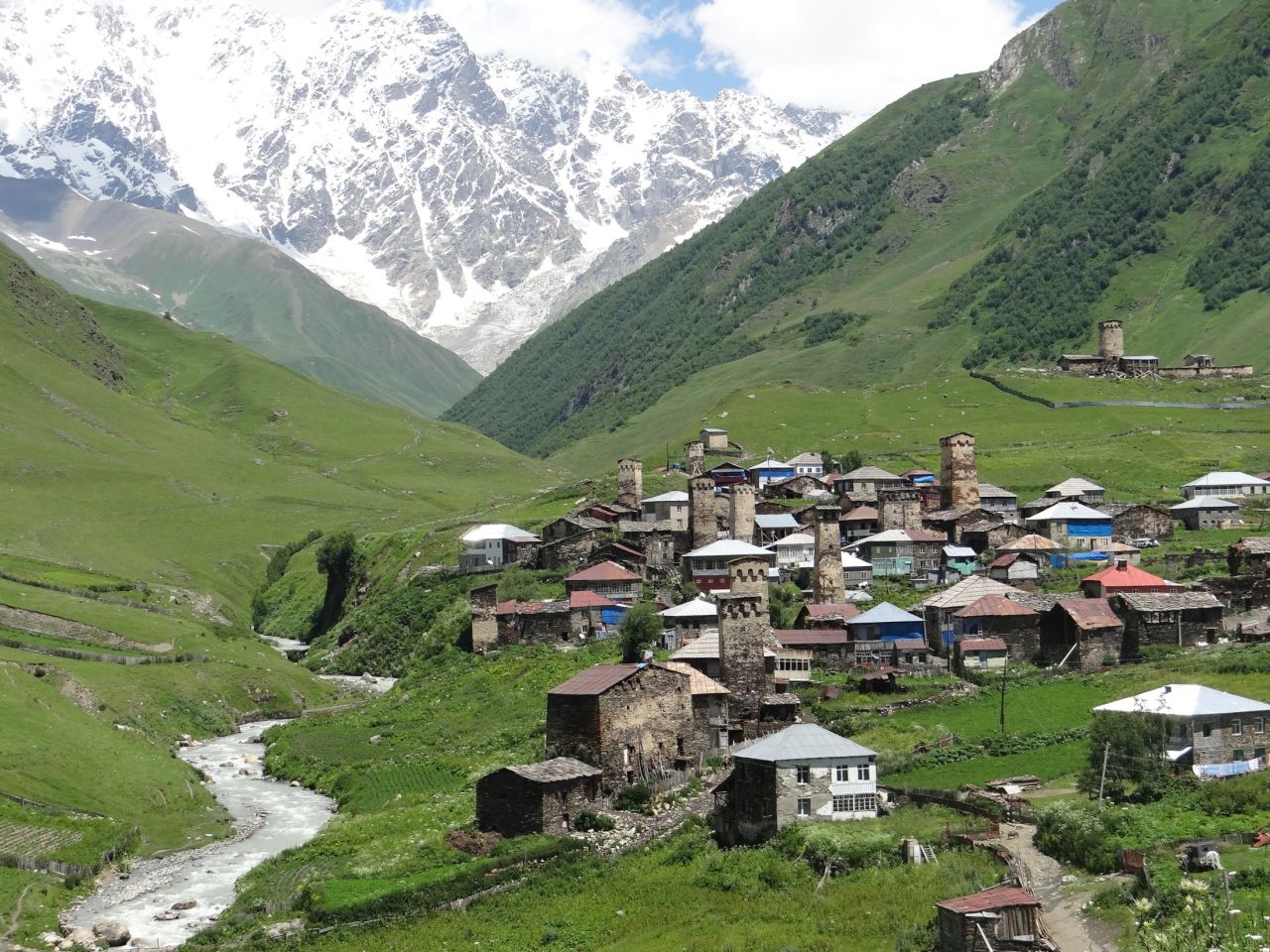 Ancient tower-houses peek out from the village of <a href="http://ireport.cnn.com/docs/DOC-1186104">Ushguli</a> in the Upper Svaneti region of the Caucasus in Georgia. The area was designated as a <a href="http://whc.unesco.org/en/list/709/" target="_blank" target="_blank">UNESCO World Heritage site</a> in 1996.