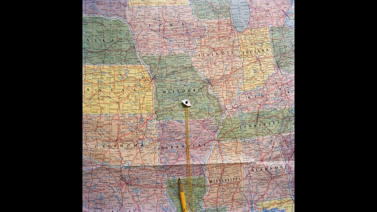 A map of the United States shows Plato's location. Photographer Benjamin Hoste has visited the town at least nine times in recent years.