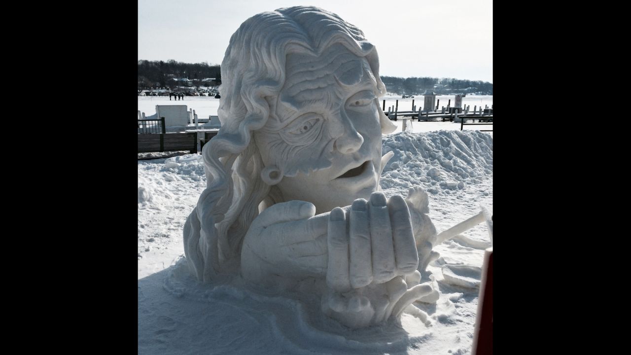 The artists at <a href="http://www.usnationals.org/" target="_blank" target="_blank">the 2015 U.S. National Snow Sculpting Competition</a> in Lake Geneva, Wisconsin, often craft masterpieces larger than themselves.