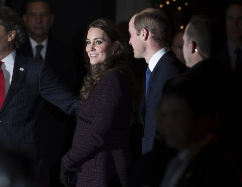 The royal couple arrives at their hotel Sunday, December 7, in New York.