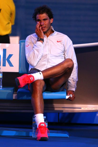 At the start of the year he was in tears after losing the Australian Open final in January. 