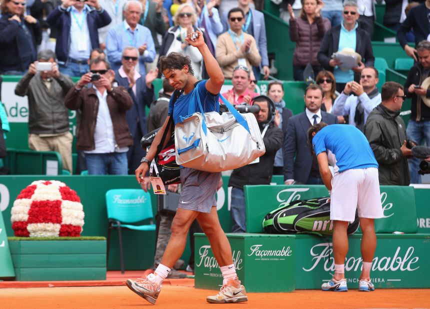 Nadal suffered upset losses in three of his ensuing five tournaments, including a defeat to David Ferrer at the Monte Carlo Masters. It was the first time since his debut in Monte Carlo in 2003 that Nadal didn't reach the final. 