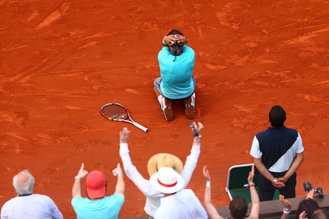 Nadal then won the Madrid Masters -- aided by an injury to his opponent Kei Nishikori -- and followed that up by claiming a record ninth French Open title in June. 