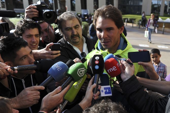 It was Nadal's last match of the year. He underwent appendix surgery in November and missed the World Tour Finals.