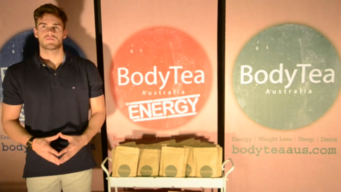 Taylor Dow left school to focus on his weight-control product, BodyTea. The 18-year-old runs his business from his office in Victoria, Australia