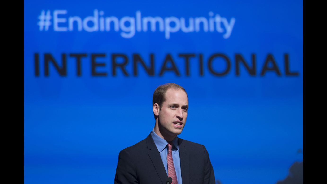Prince William habla ante el Banco Mundial.