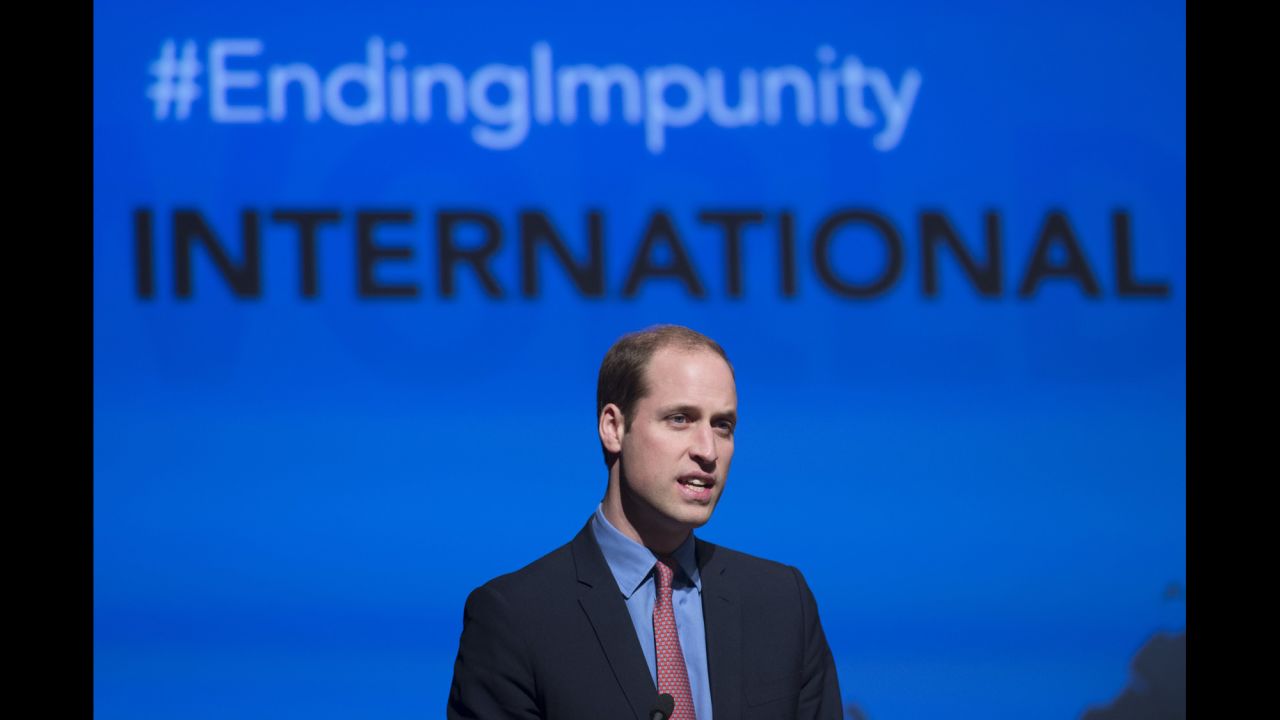 Prince William speaks at the World Bank on December 8.