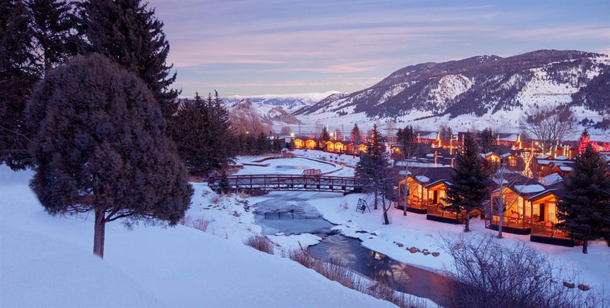 The Rustic Inn at Jackson Hole, Wyoming, is set on grounds covering 12 acres with their own landscaped trails along Flat Creek.