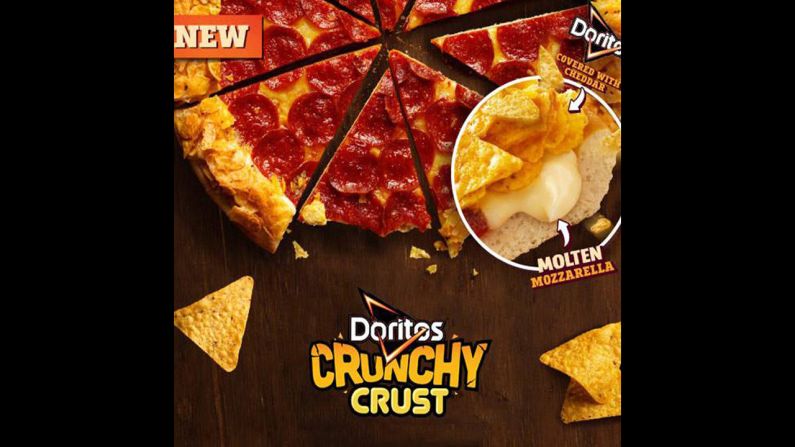 Sometimes you can't make up your mind when you want to indulge a snack attack. Tortilla chips or pizza, what to choose? Now you don't have to pick (if you're eating Down Under): <a href="index.php?page=&url=http%3A%2F%2Fwww.pizzahut.com.au%2F" target="_blank" target="_blank">Pizza Hut Australia</a> served up Doritos Crunchy Crust pizza, with the flavored chips creating a crispy ring around the pie of your choice.