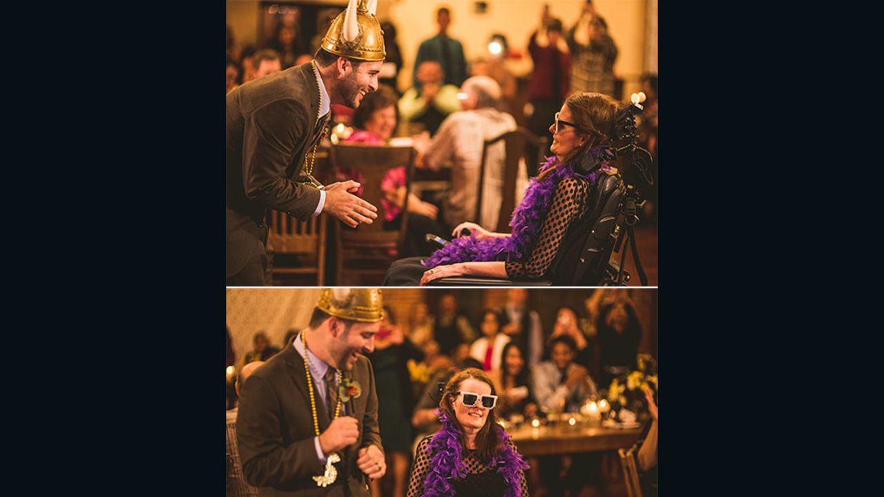 Anthony and his mom dance at his wedding.
