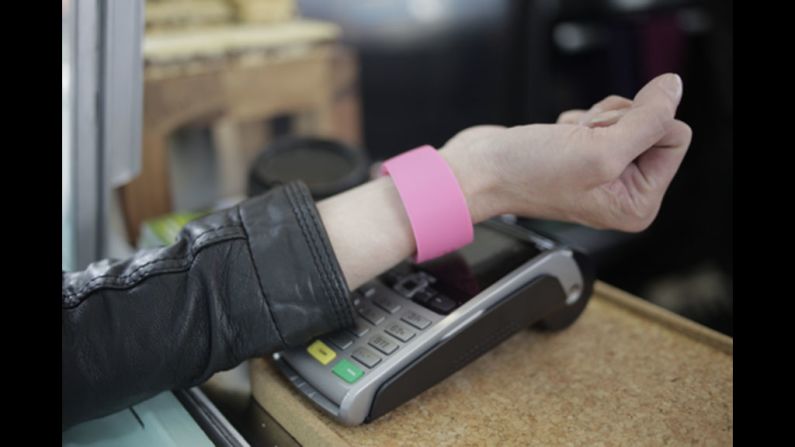 While identity authentication is becoming more secure, many companies are looking to streamline transactions. Barclaycard's bPay wristband does away with PIN numbers and credit cards, allowing wearers to make contactless payments for items under £20 ($30). 