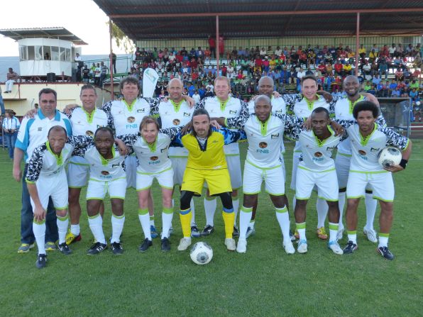 Global United, which is led by Pfannenstiel, travels across the world to raise money by playing football matches.