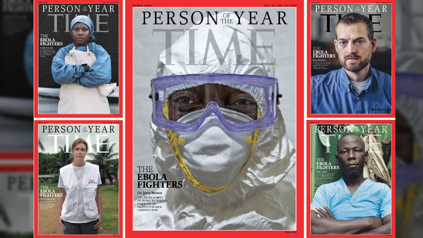 Los trabajadores de la salud en el brote actual de ébola fueron reconocidos este miércoles como las personas del año de la revista Time.