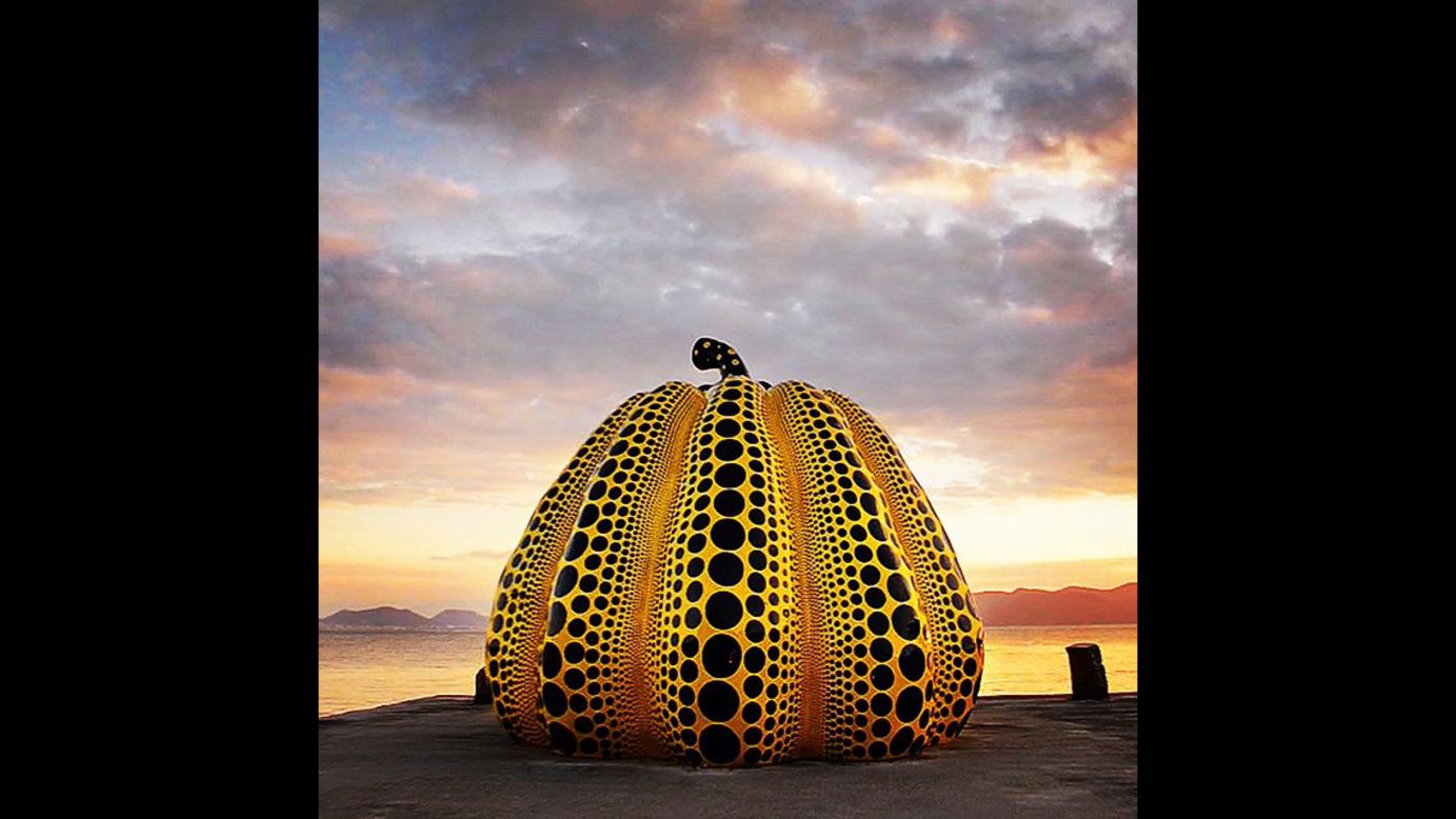 Here's a selection of some of our favorite images from CNNers and iReporters posted to the <a href="http://instagram.com/cnntravel" target="_blank" target="_blank">CNN Travel instagram</a> account in 2014.<br /><br />First up, this giant pop art "Pumpkin" is one of many unusual artworks on Naoshima, a hidden Japanese island known for its surreal art and strange underground architecture. The pumpkin is the work of pop art precursor Yayoi Kusama, who's often credited with influencing Andy Warhol. It's become a symbol of the island and there's numerous smaller imitations dotted around its landscape.