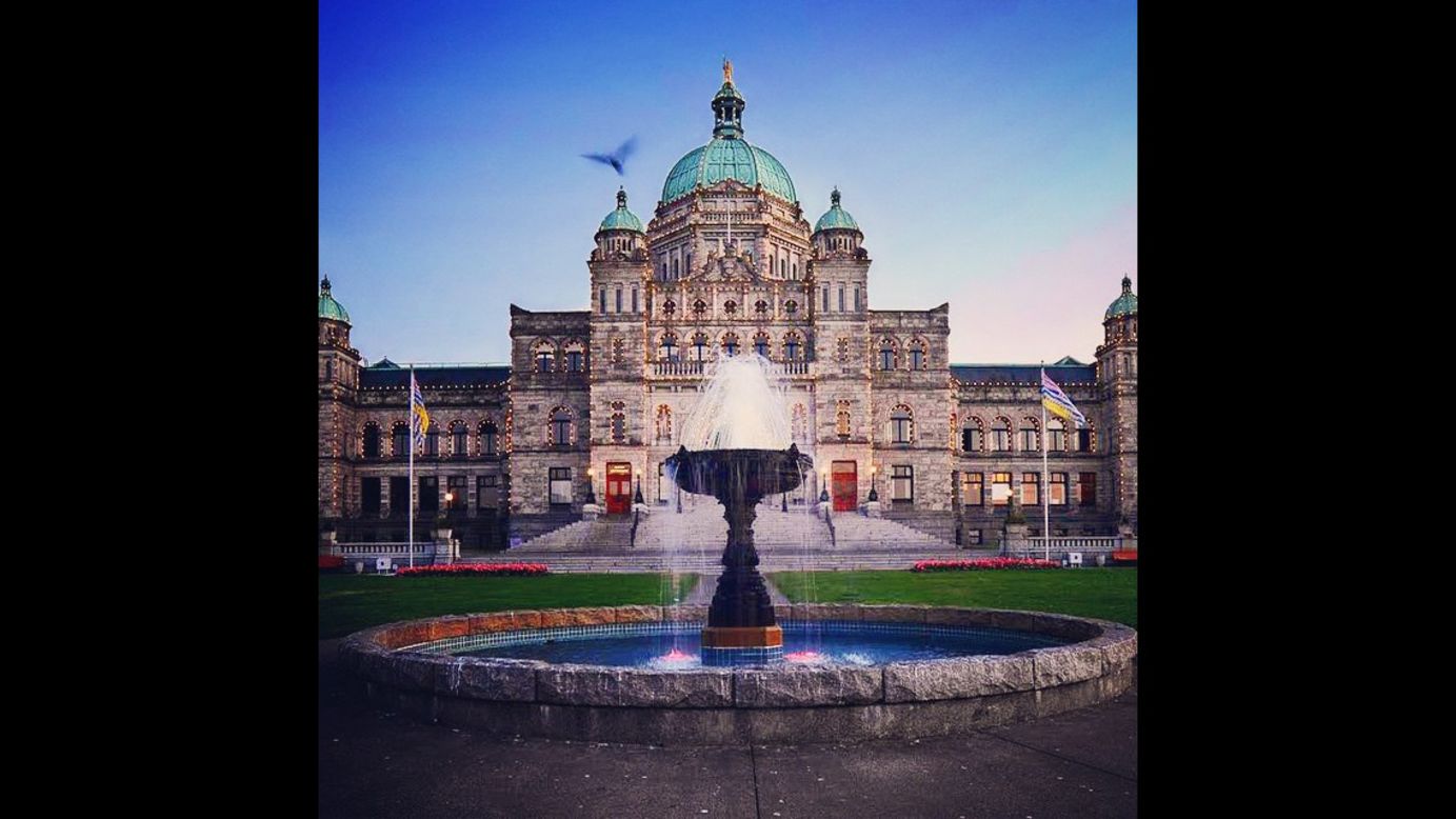 Canada's British Columbia Parliament Buildings, located in the provincial capital of Victoria, were completed in 1897 -- just in time for Queen Victoria's Diamond Jubilee. At night, more than 3,300 light bulbs cast a magical glow over the city's gorgeous Inner Harbour. Free guided tours are available year-round.