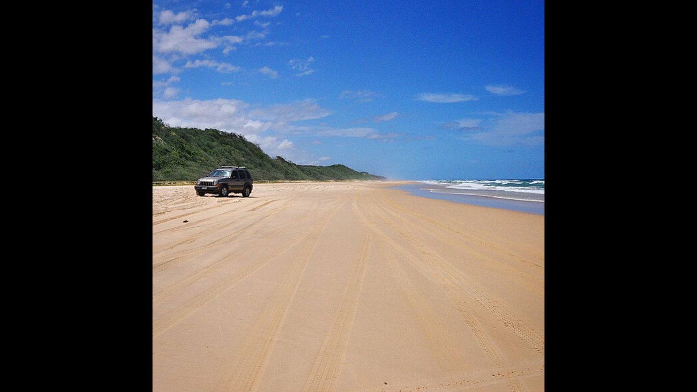 The 120-kilometer beach highway on Australia's Fraser Island, the world's largest sand island, is also its airport runway. The speed limit is 80km/hr and two policemen stationed on the island make sure it's enforced with the help of speed guns. 