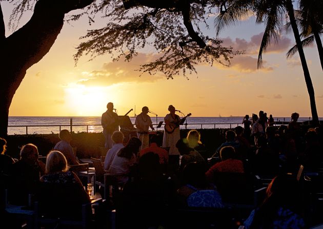 On Oahu, House Without a Key feels tucked away despite its Waikiki Beach address. Former Miss Hawaii winners hula dance each night on the oceanfront stage.