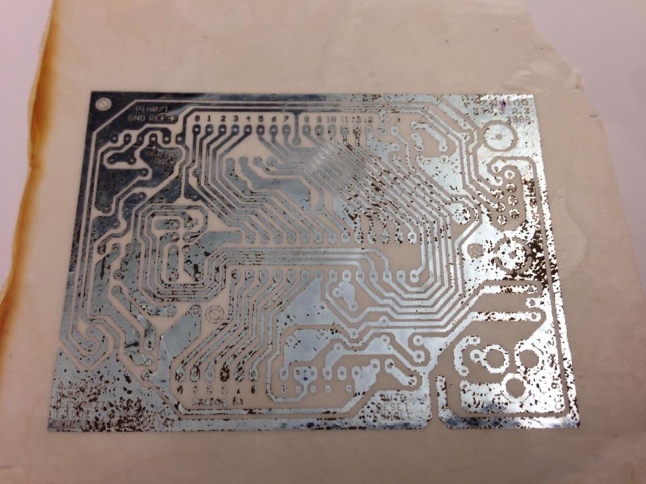 The circuits are printed from silver nanoparticle ink in an effort to make the machine as biodegradable as possible.