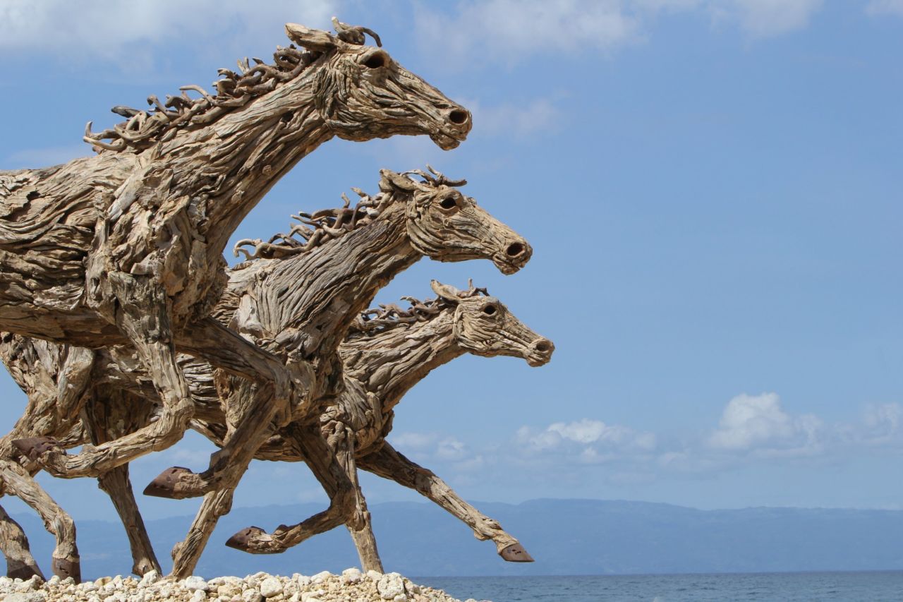 The unique gnarled nature of the wood Doran-Web uses is because it's exposed to years of exposure in the region's tropical climates and harsh frosts.
