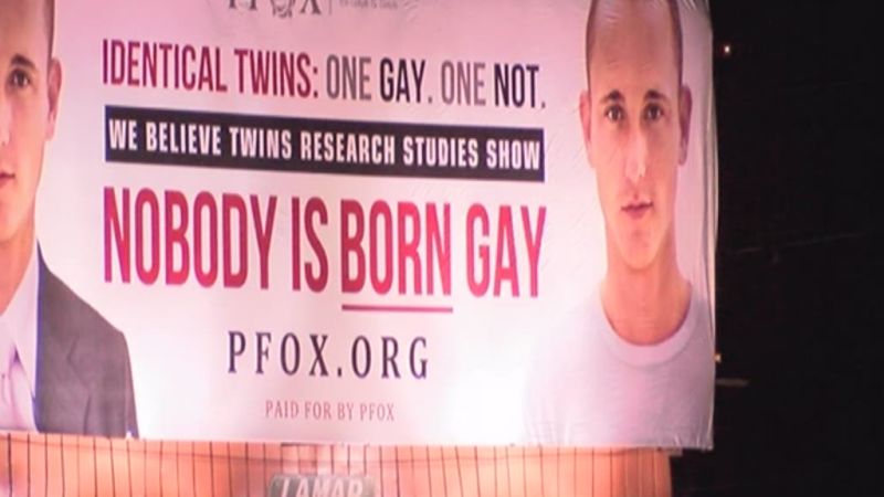 Billboard Claims ‘nobody Is Born Gay Cnn