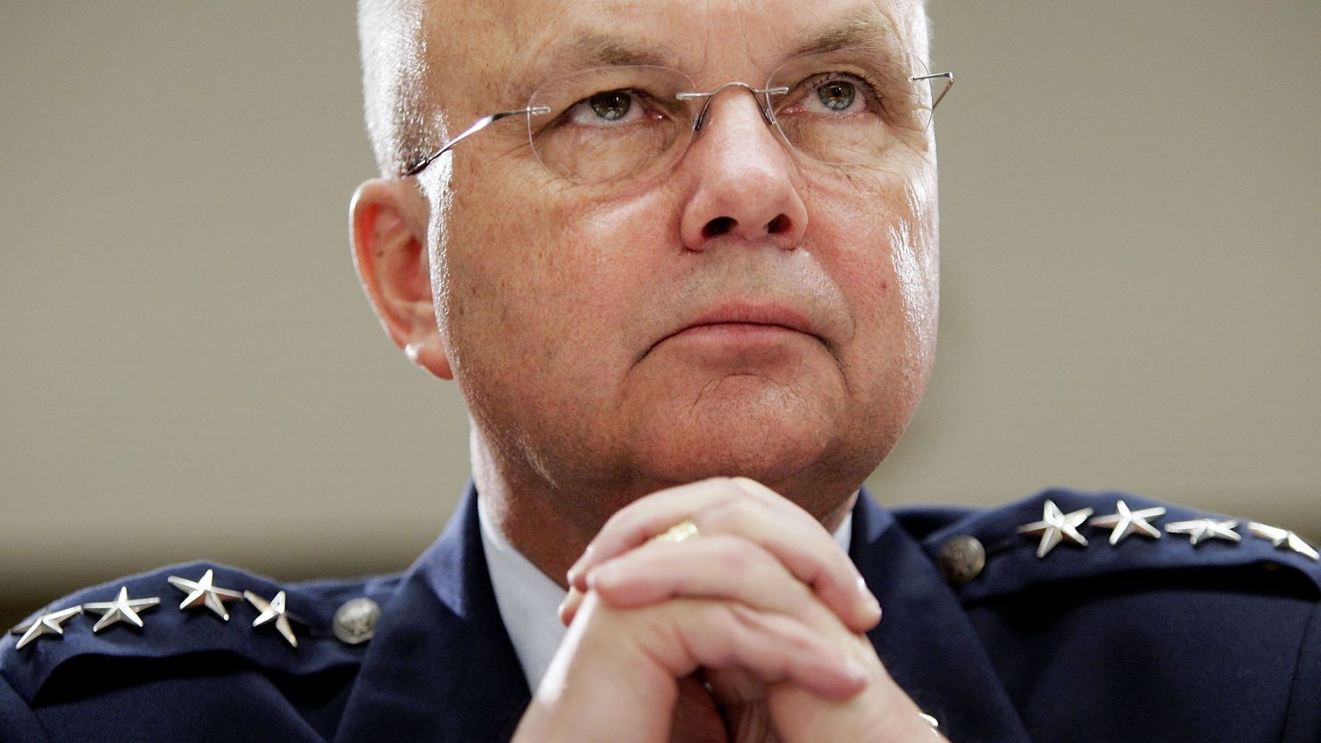 Central Intelligence Agency Director Michael Hayden listens to questioning during a hearing before the House Intelligence Committee January 18, 2007, on Capitol Hill in Washington, DC. 