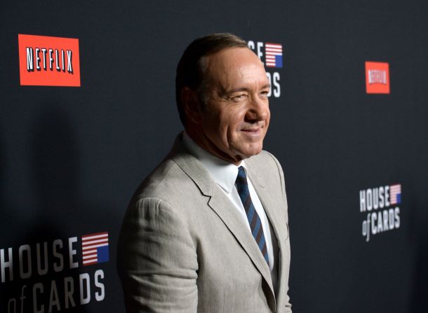 "House of Cards" star Kevin Spacey came out via a statement on Twitter <a href="index.php?page=&url=http%3A%2F%2Fwww.cnn.com%2F2017%2F10%2F30%2Fentertainment%2Fkevin-spacey-allegations-anthony-rapp%2Findex.html" target="_blank">after he was accused of alleged sexual misconduct </a>in 1986 by actor Anthony Rapp when Rapp was 14 and Spacey was 26. Spacey apologized to Rapp in the statement and also said, "I have loved and had romantic encounters with men throughout my life, and I choose now to live as a gay man."