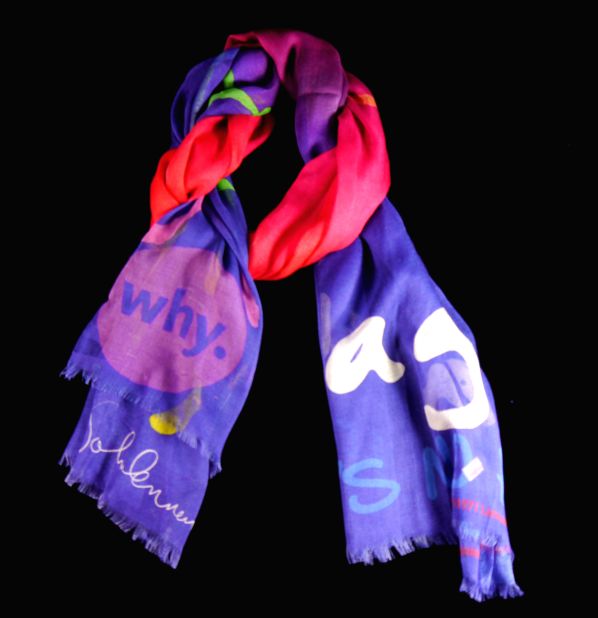 This John Lennon inspired Imagine scarf will help you imagine a world without hunger a little bit easier. All proceeds go towards <a href="http://www.whyhunger.org/" target="_blank" target="_blank">WhyHunger</a>'s fight against hunger and poverty.