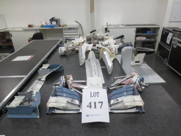There are some unusual items up for sale at the auction, including scale model car parts which are used to test aerodynamic efficiency in the wind tunnel.