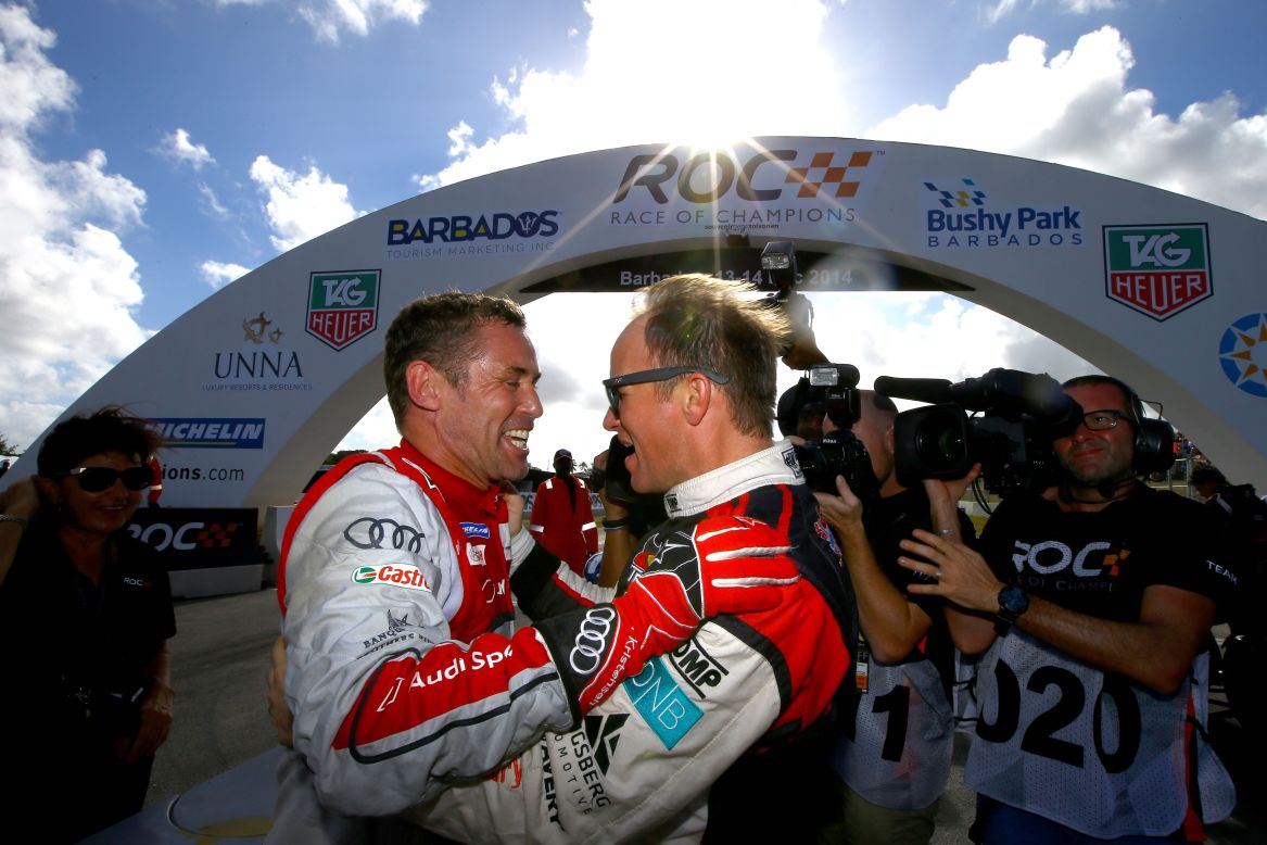 The first day of action is all about the Nations Cup, which results in a victory for Team Nordic. The team's driver duo Tom Kristensen and Petter Solberg get the better in the Nations Cup final against Scottish pairing David Coulthard and Susie Wolff with the exception of Wolff billed as a 'battle of the oldies'.