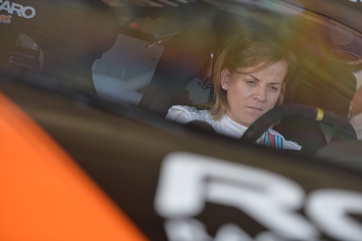 Williams F1 test driver for next season Susie Wolff makes history at the event by becoming the first female racer to compete at Race Of Champions. The event was originally set up by ex-female rally driver Michele Mouton, who designed this year's course, and Fredrik Johansson. Wolff ends up as the runner-up in the team event.