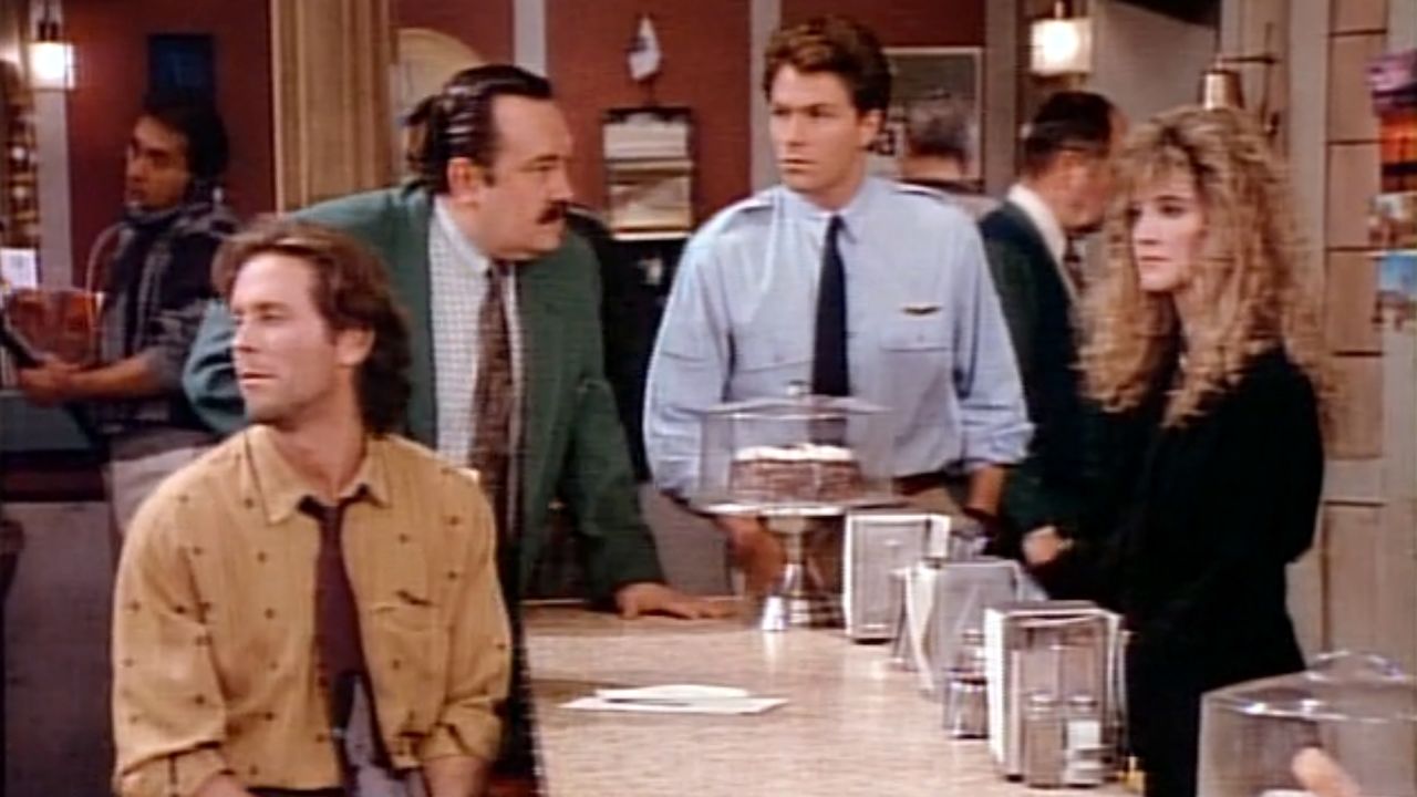 "Wings," with Tim Daly, center, and Steven Weber, left, was sort of the "also-ran" show during the "Cheers" heyday, but it was able to muster eight seasons.