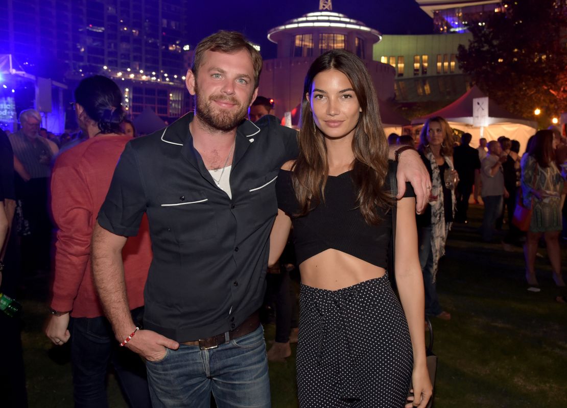 King's of Leon Caleb Followill and wife and model Lily Aldridge make the rounds in Nashville. 